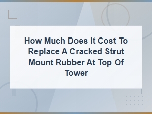 Cracked Strut Mount Rubber Replacement Cost at Top of Tower